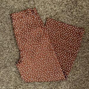 Women’s Urban Outfitters Brown Satin Polka Dot Wide Leg Pants Size S